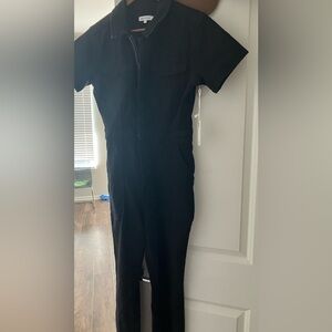 Good American Black denim jumpsuit (jeans)